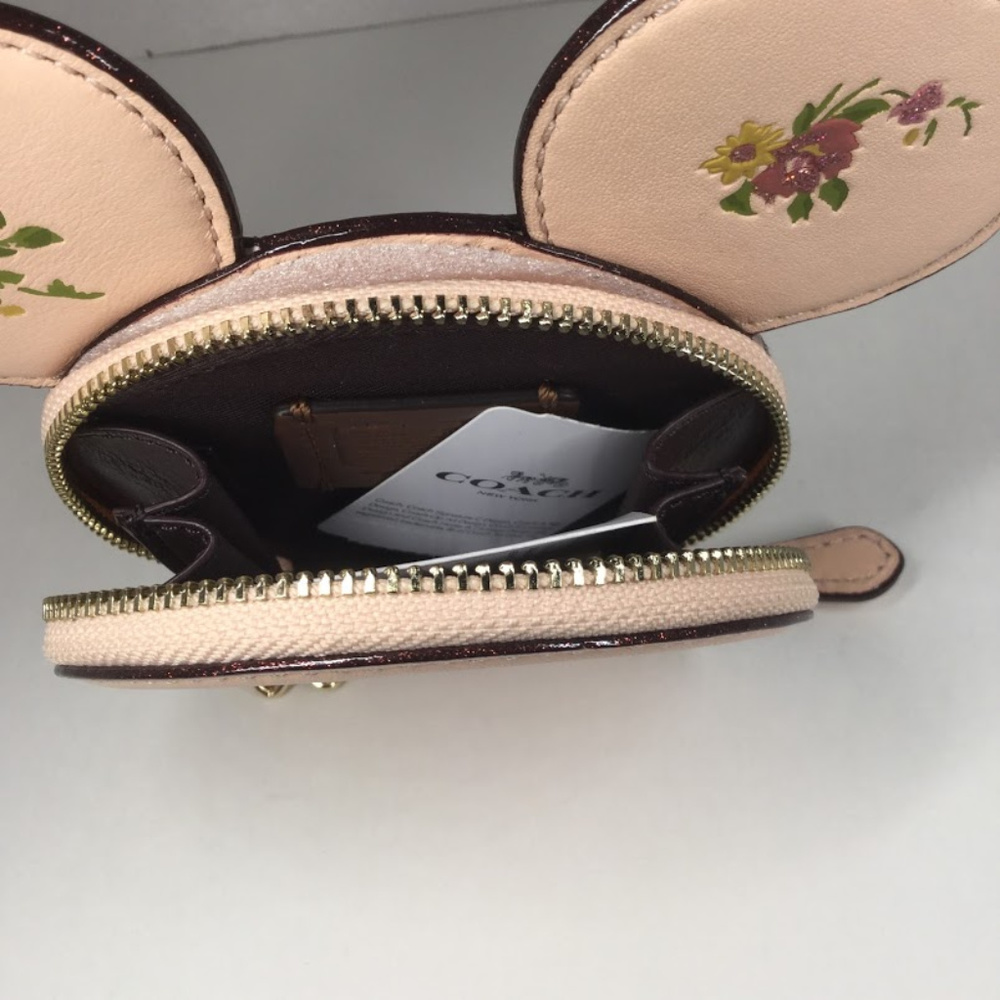 Coach Minnie Ears Black Floral Print/Pink CC - Picture 5 of 6